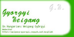 gyorgyi weigang business card